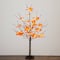3ft. Pre-Lit Autumn Maple Artificial Fall Tree with Berries and 36 Warm White LED Lights